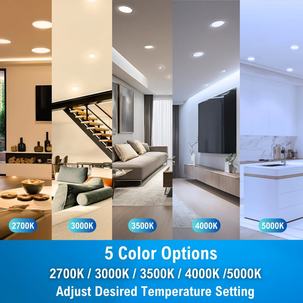 4in. LED Recessed Down Light - Wattage Adjustable up to 15W - Color Tunable 27K/30K/35K/40K/50K - LumeGen - Image 8