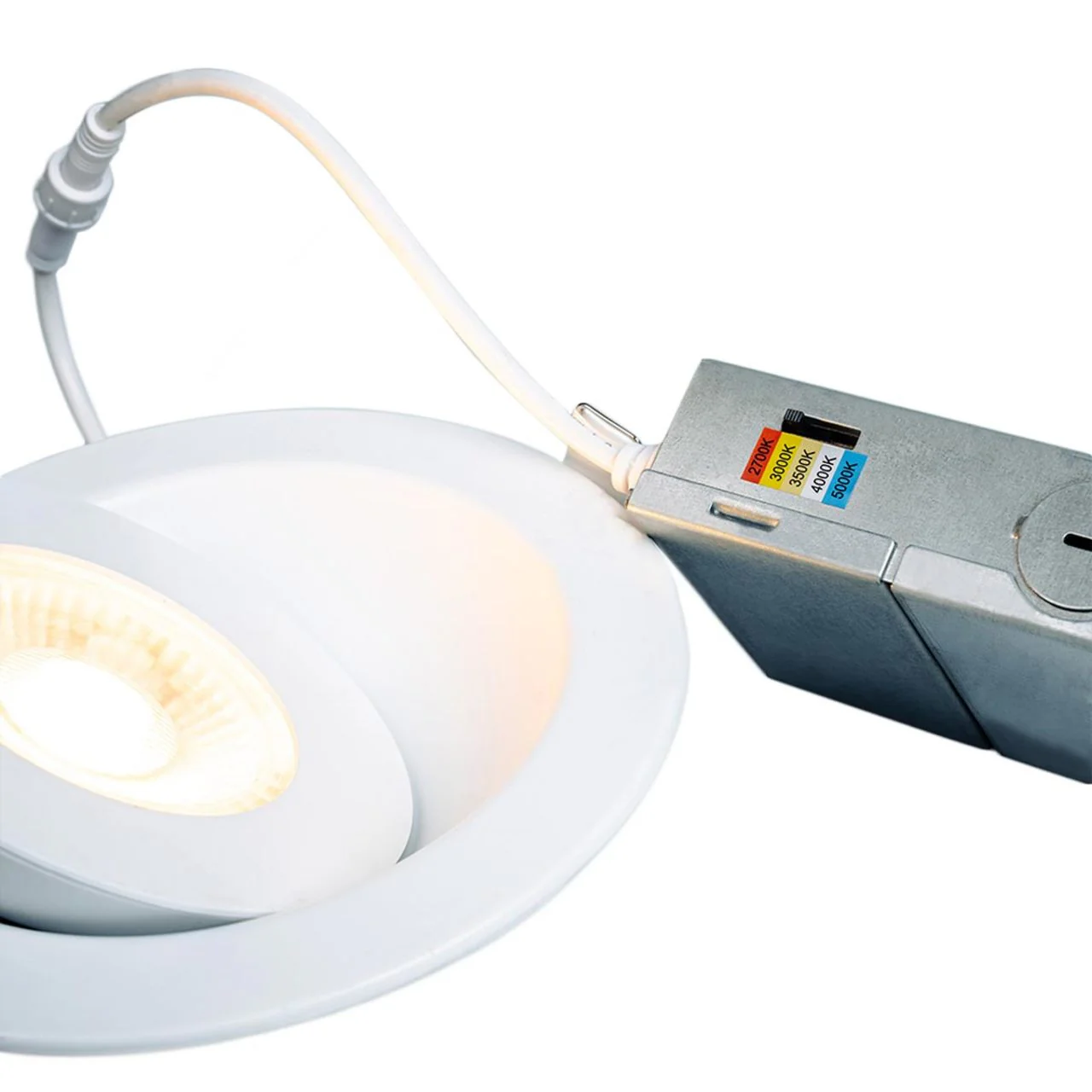 6in. LED Color Tunable Gimbal Downlight - 13W - 1000 Lumens - 2700K/3000K/3500K/4000K/5000K - Euri Lighting - Image 4
