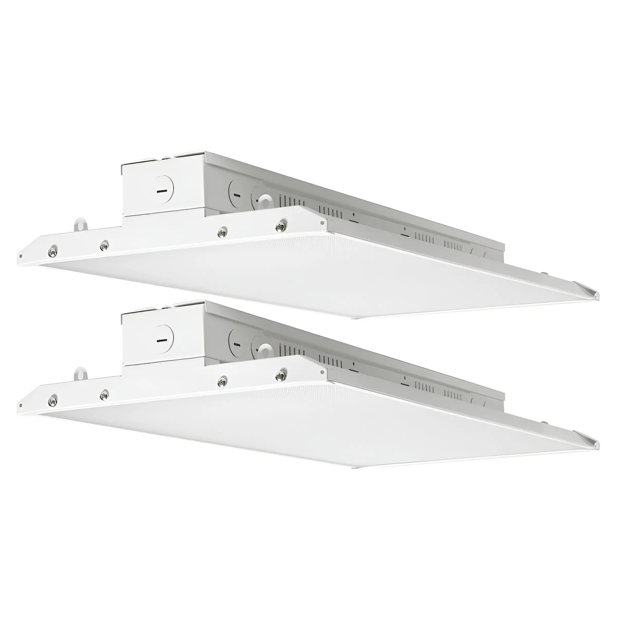 Case of 2 - LED Linear High Bay - 4ft - 64,000 Lumen Max - Full Lens - Wattage Adjustable 255W/300W/400W - Color Tunable 40K/50K/57K - Sensor Base