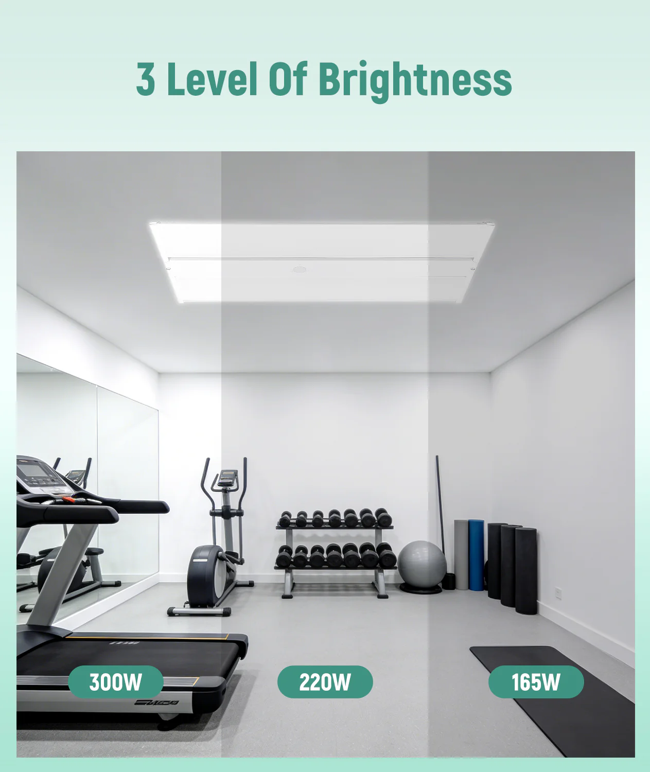 Case of 2 - LED Linear High Bay - 4ft - 64,000 Lumen Max - Full Lens - Wattage Adjustable 255W/300W/400W - Color Tunable 40K/50K/57K - Sensor Base - Image 5